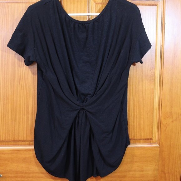 Amadi Black High Low Twist Pocket Tshirt LG - Picture 7 of 10